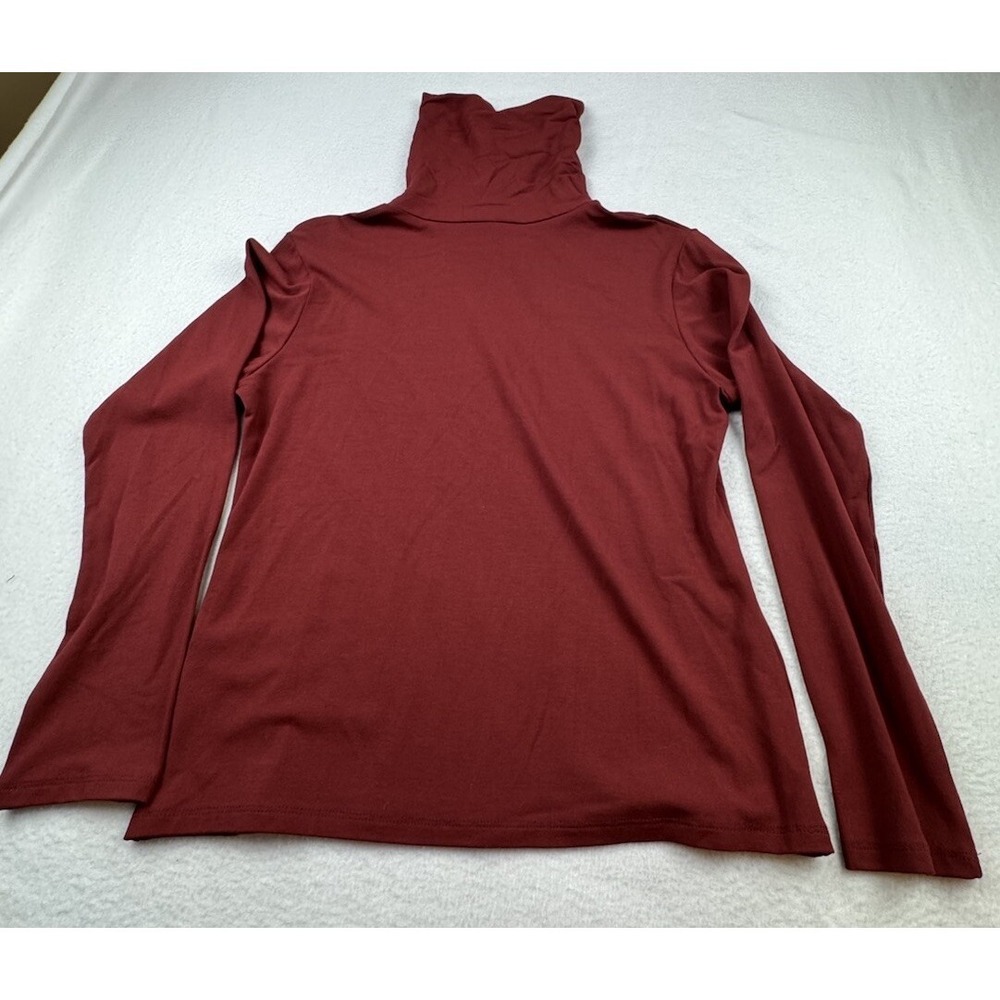 Fabrizio Gianni Womens Long Sleeve Turtle Neck Dark Red Sz XL USA NWT